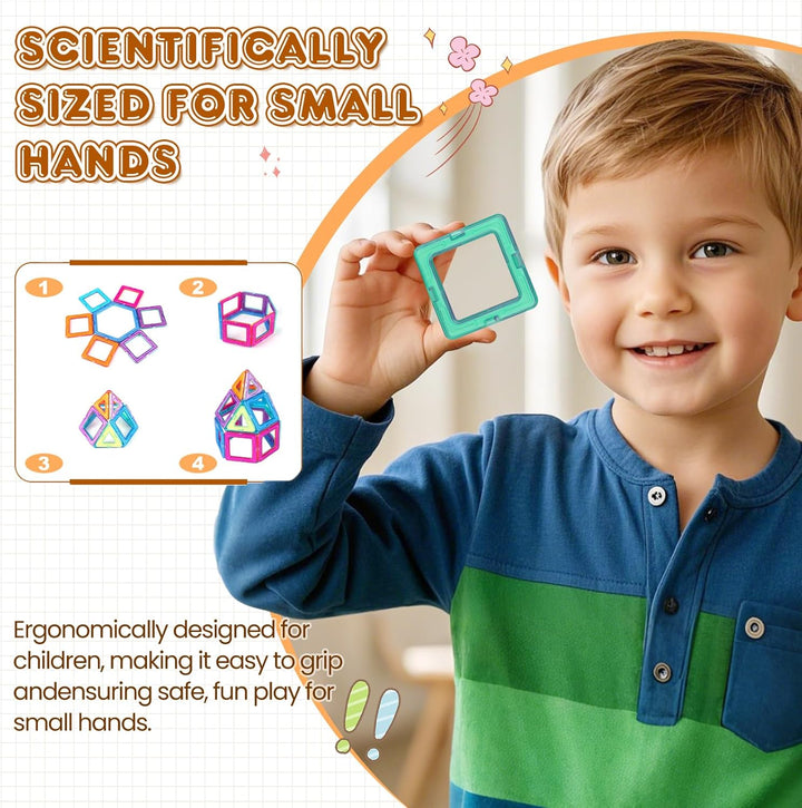 Magnetische Bausteine 58 Teile – Magnetspielzeug mini Magnetbausteine Magnete Kinder Set, Magnet Spi