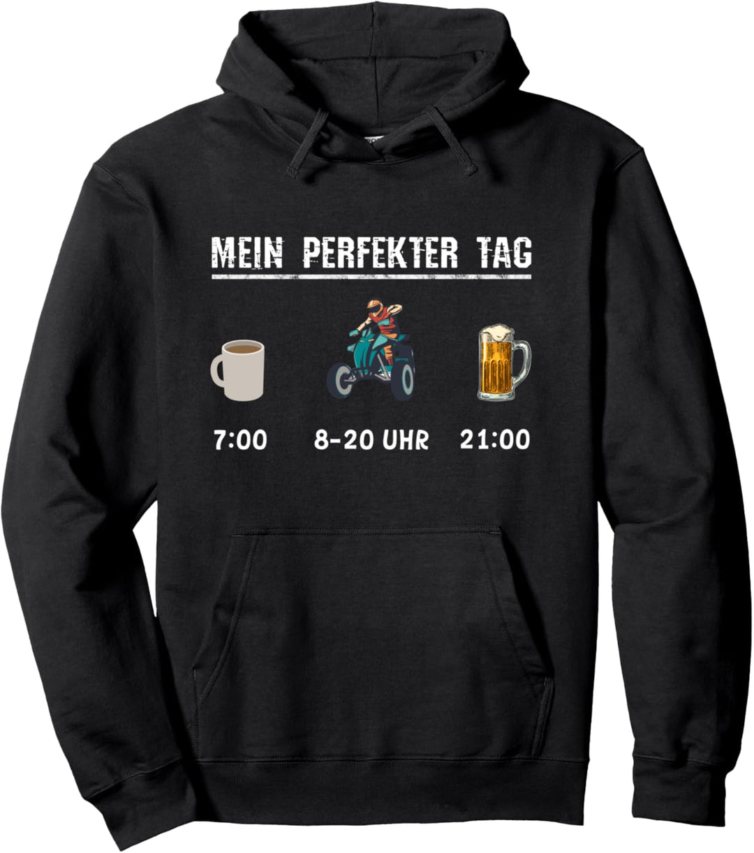 Lustiger Quad ATV Spruch Bier Offroad Tuning 4x4 UTV Pullover Hoodie