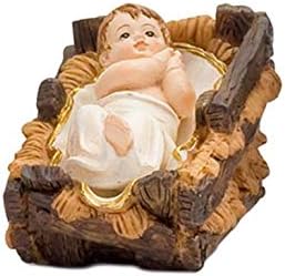 Klassische Weihnachtskrippe aus Kunstharz, 25 cm, 6 Stück