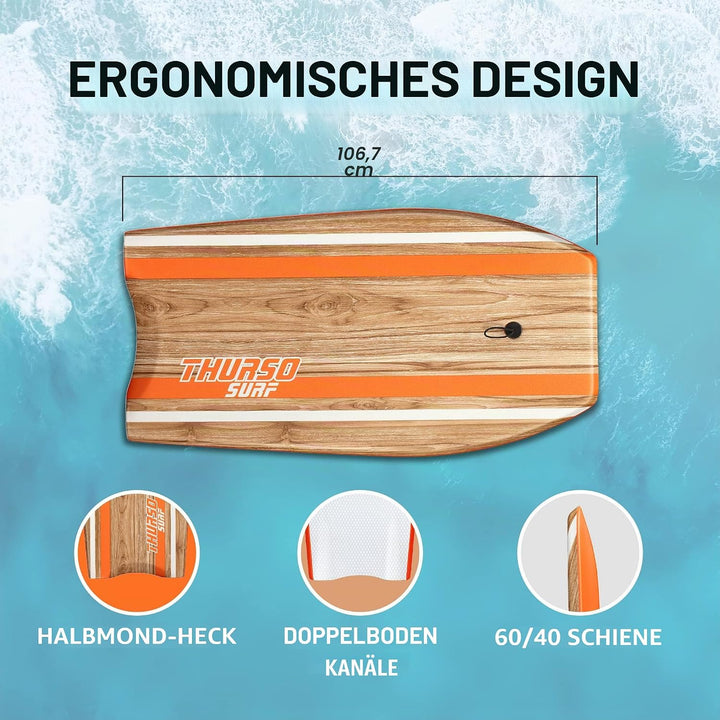 Thurso SURF Quill Bodyboard 107 cm tangerine, 107 cm tangerine