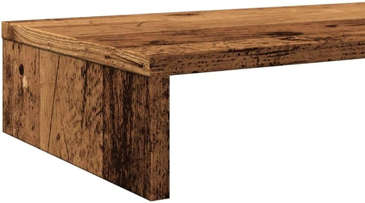 vidaXL Monitorständer Altholz-Optik 100x27x10 cm Holzwerkstoff