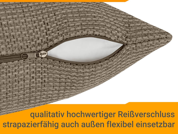 npluseins 2er Pack Kissenhüllen mit Struktur-Muster - Polsteroptik 617.767, 1 Pack (2 Stück) - Kisse