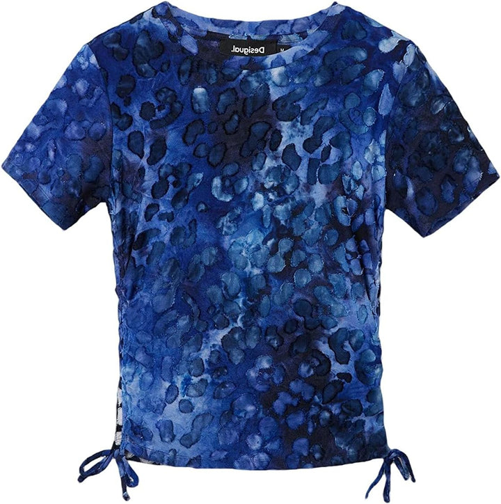 Desigual Damen T-Shirt XS Blau, XS Blau