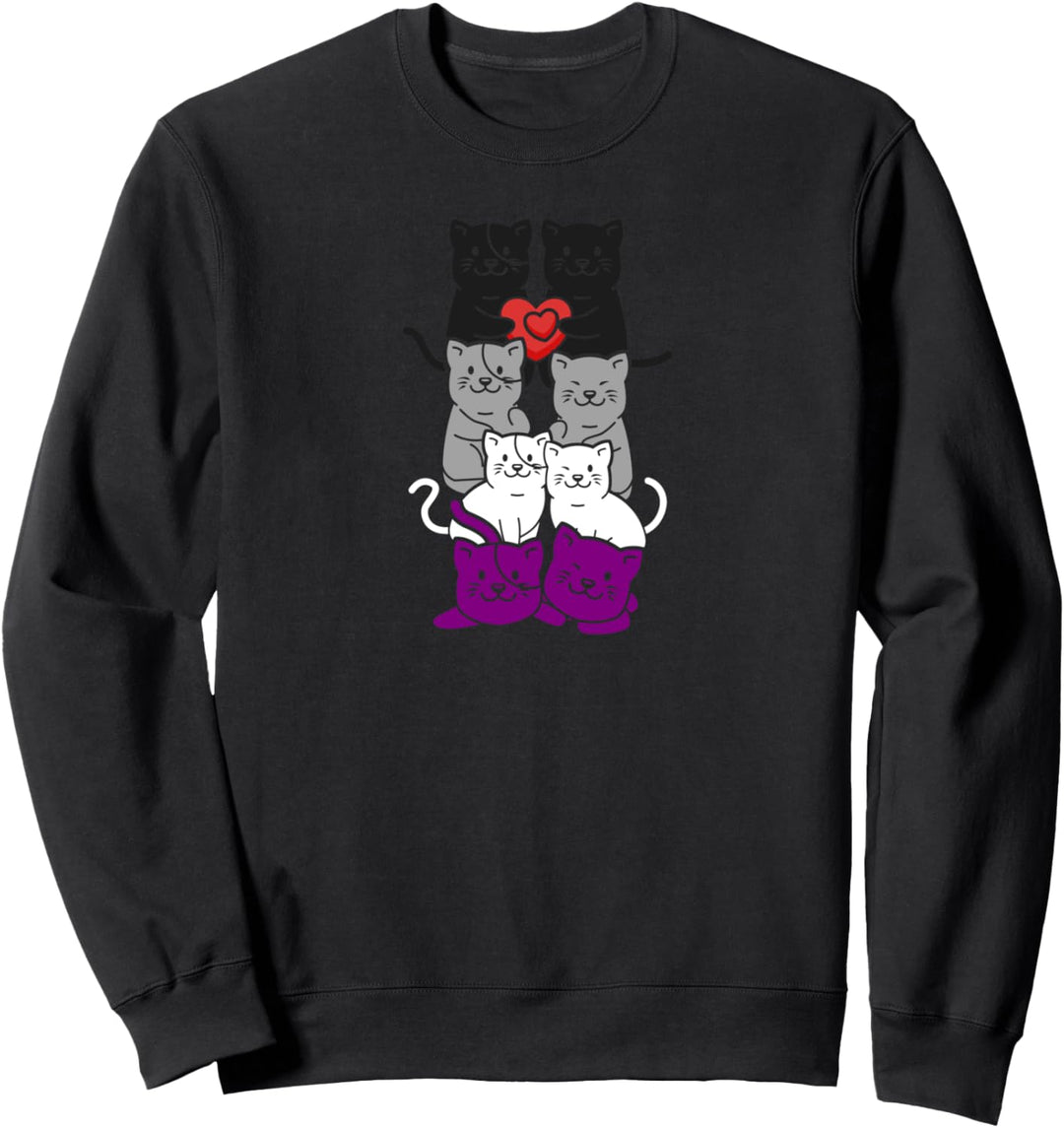 Asexuel Katzen Schwul Homo Outfit LGBT Gay Homosexualität Sweatshirt