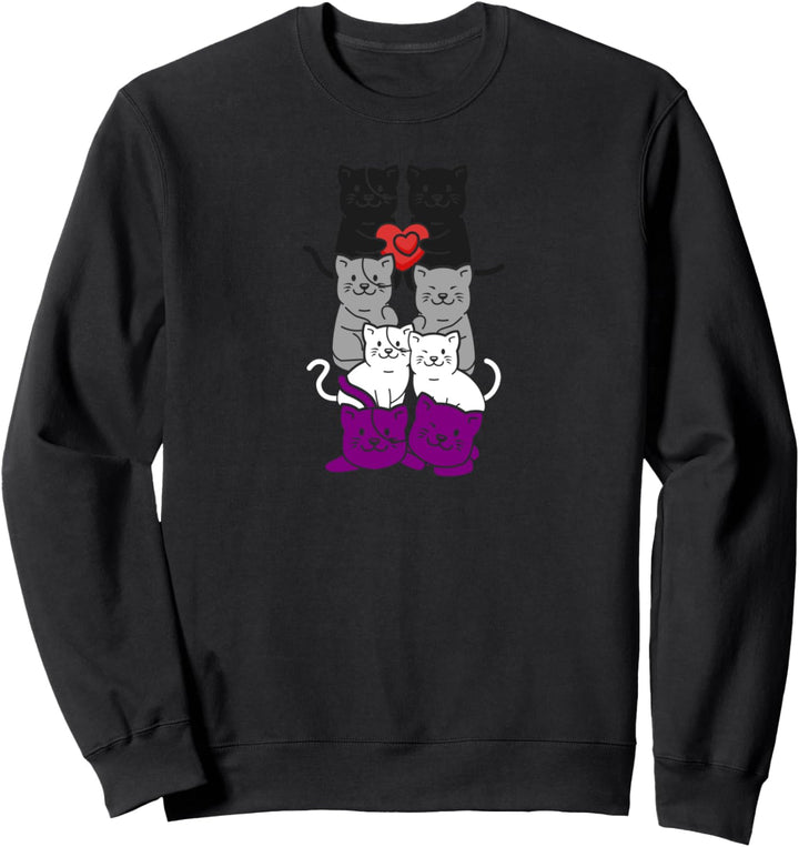 Asexuel Katzen Schwul Homo Outfit LGBT Gay Homosexualität Sweatshirt