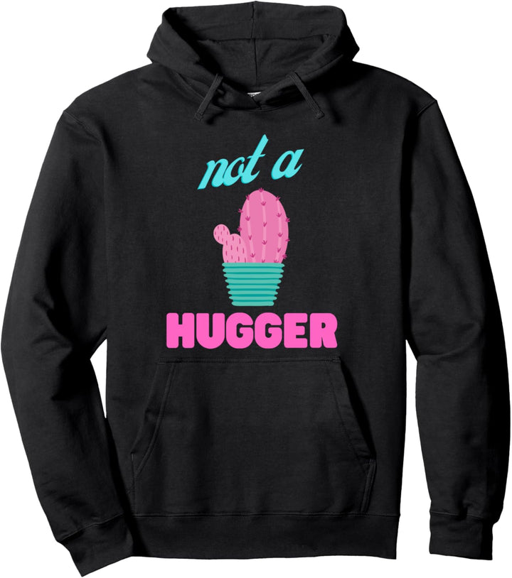 Kein Hugger Lustiger introvertierter Kaktus Wortspiel Anti Pullover Hoodie
