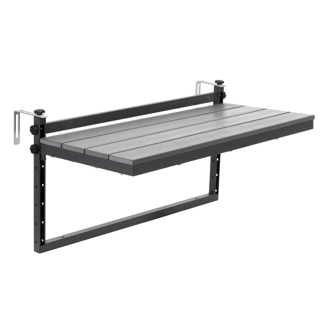 SPRINGOS Höhenverstellbarer Tisch 82,5x40 cm Klappbarer Schreibtisch mit Stahlgestell und Holzoptik