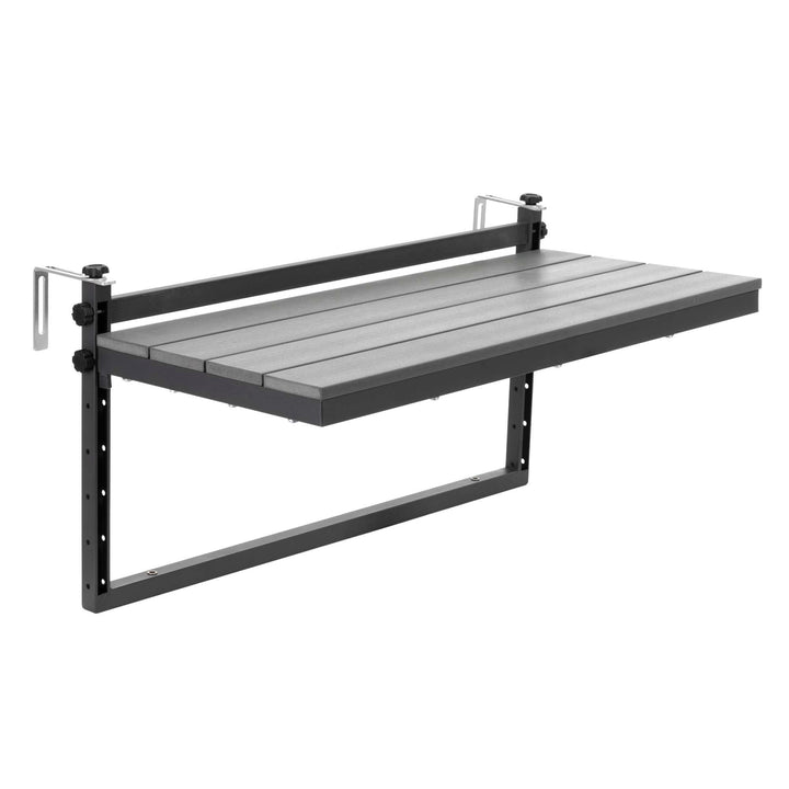 SPRINGOS Höhenverstellbarer Tisch 82,5x40 cm Klappbarer Schreibtisch mit Stahlgestell und Holzoptik
