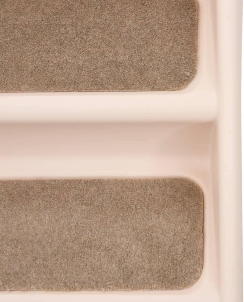 Hundetreppe Klappbar Creme 62x40x49,5 cm mit rutschfesten Füssen und Stufen für Senioren, Tiere und