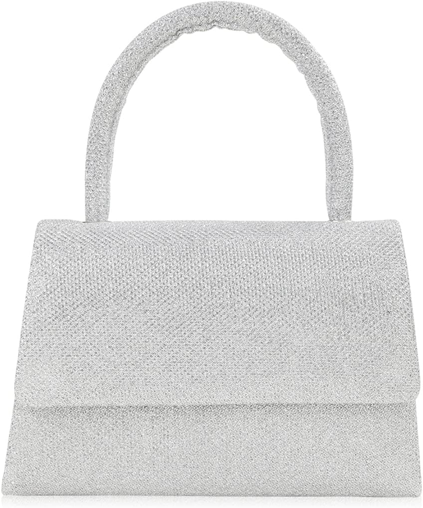 CORIOS Abendtasche Damen Glitzer Henkeltasche Kette Clutch Bag Klein Tasche Hochzeit Brautbörse Glän