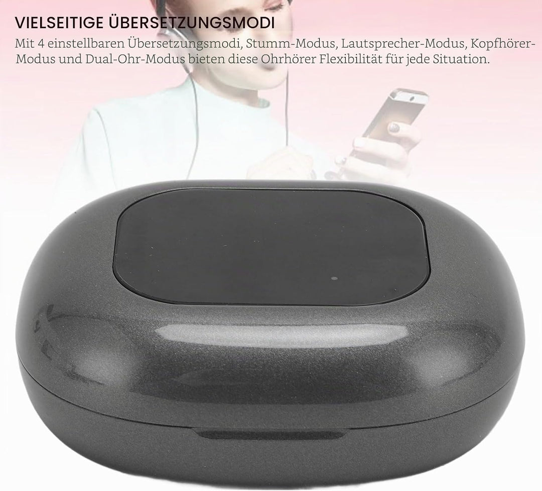 Q16 Pro Bluetooth -Übersetzer -Ohrhörer, Echtzeit -Online -Sprachübersetzungskrachhone, Rauschunterd