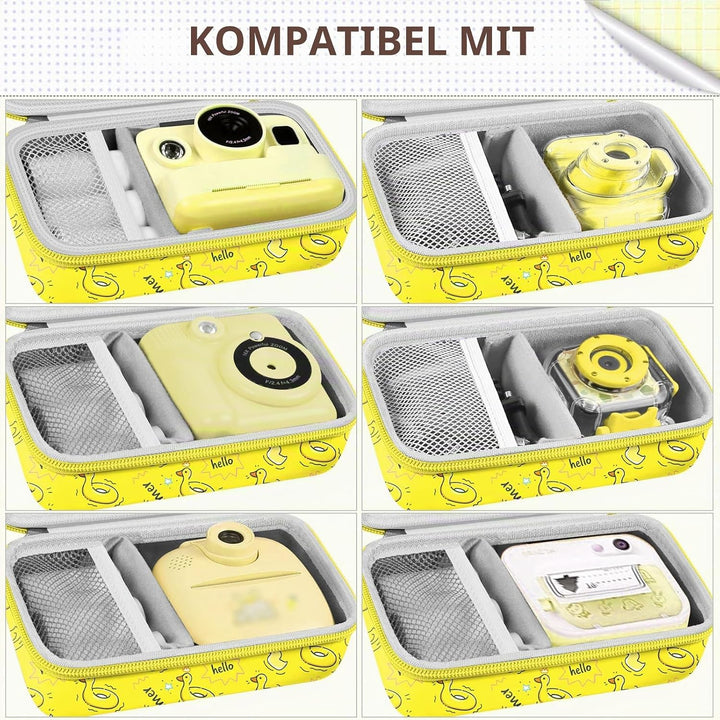 Leayjeen Kinderkamera Sofortbildkamera Tasche Schutzhülle kompatibel mit GREENKINDER/Hiievpu/uleway/