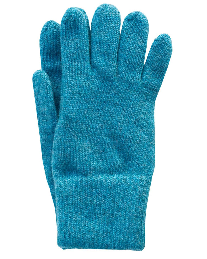 FosterNatur, Merino Damen Wollhandschuhe/Fingerhandschuhe, 100% Wolle Merino extrafein 8 Türkis, 8 T