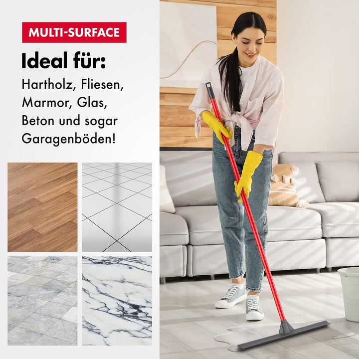 Tyroler Schiebe & Zieh Wasserschieber Bodenabzieher | 44cm Silikonkopf Abzieher Boden | Wasserschieb