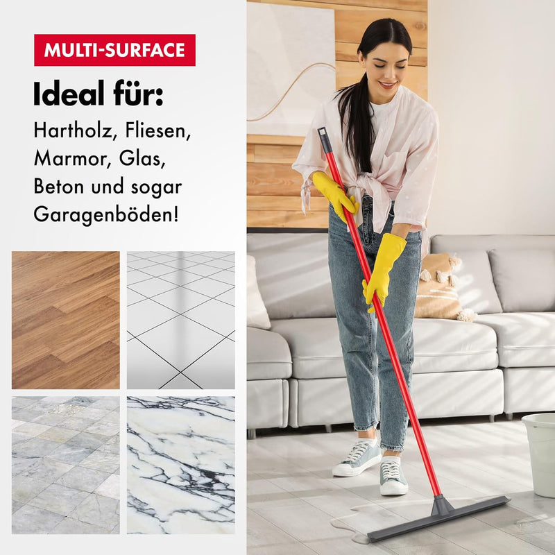 Tyroler Schiebe & Zieh Wasserschieber Bodenabzieher | 44cm Silikonkopf Abzieher Boden | Wasserschieb