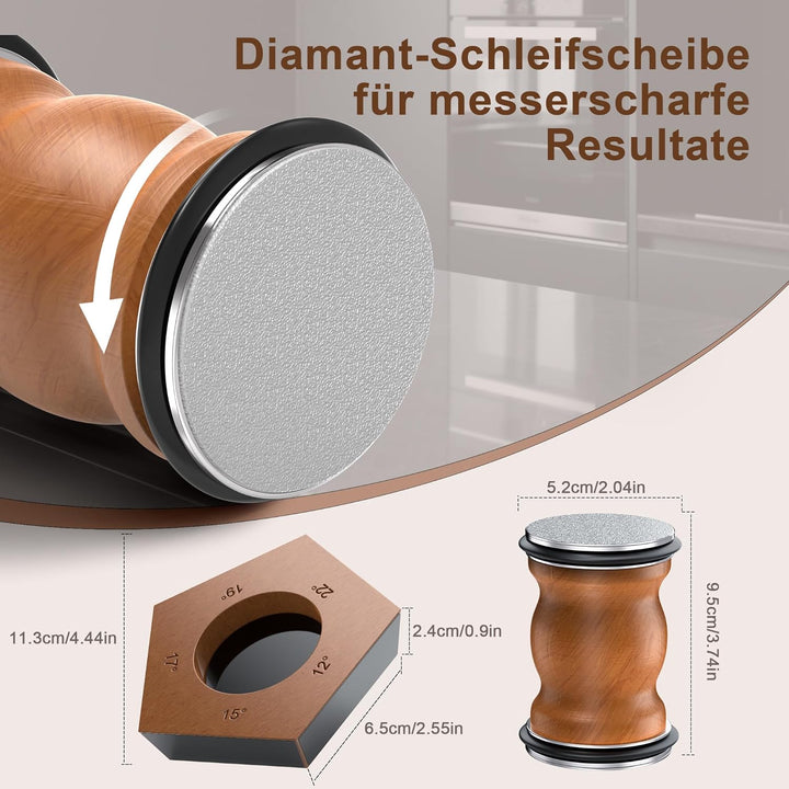 Messerschärfer Profi Mit 12°/15°/17°/19°/22° SchäRfwinkel, Messerschleifer, Knife Sharpener, Schleif