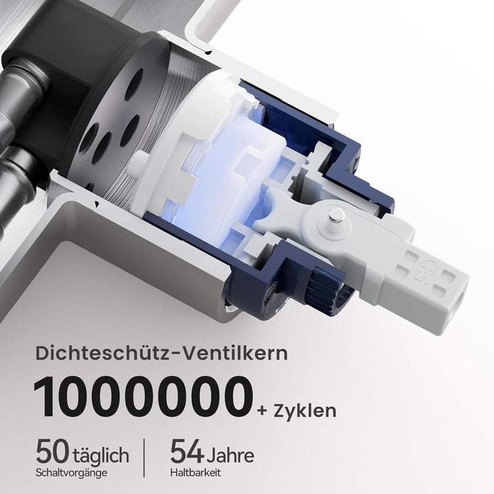 CECIPA Wasserhahn Küche mit 3 Modi, Hochdruck Küchenarmatur mit Brause Ausziehbar, Mischbatterie Küc