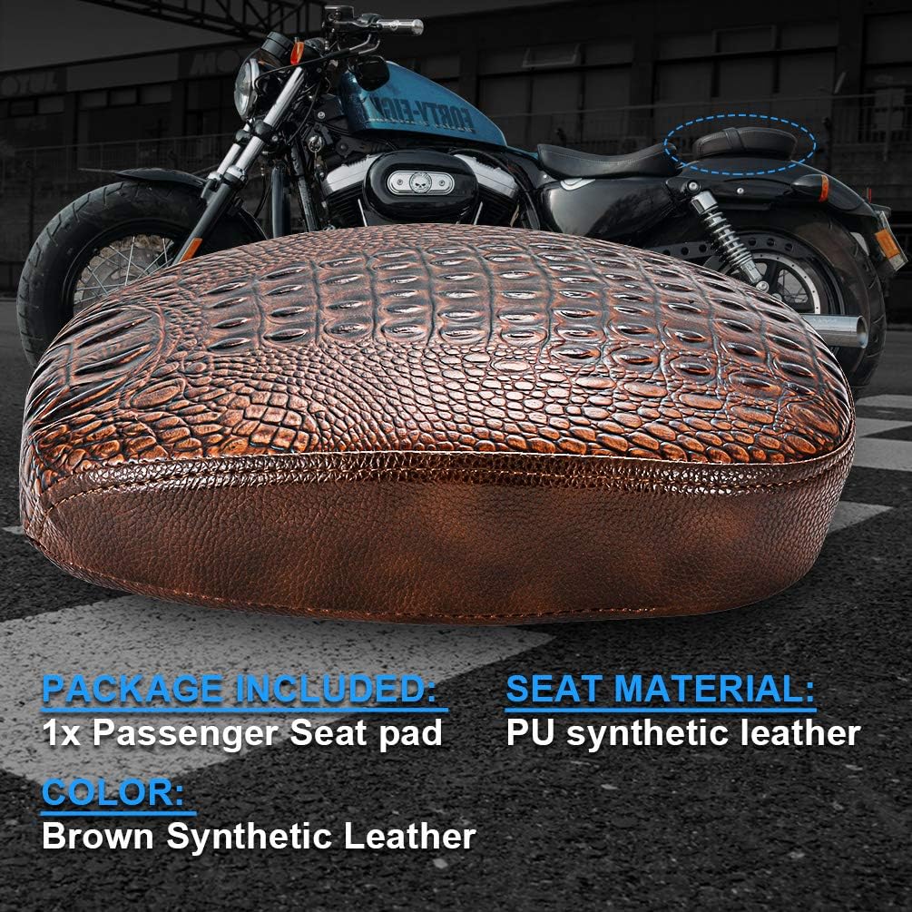 KATUR Motorrad Solo Sitzpolster schwarz hinten Fahrersitz Naht Kunstleder Sitzbezug Pad kompatibel m