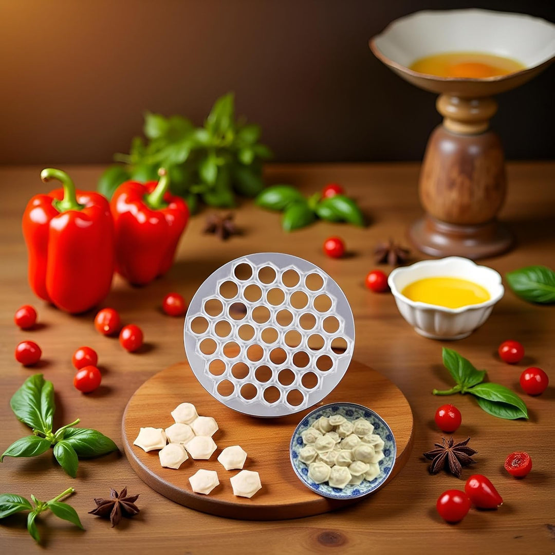 Ravioli-Knödelform, Ravioli-Knödelform, russischer Pelmeni-Maker, 37 Löcher, Metall-Ravioli-Macher,