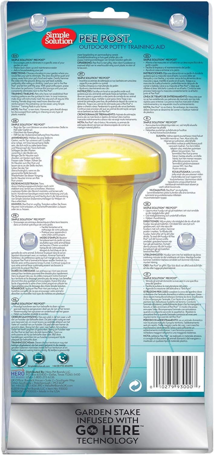 Simple Solution Pee Post | Outdoor-Hundetrainingshilfe | Pheromon infundierter Hunde-Pinkelständer E