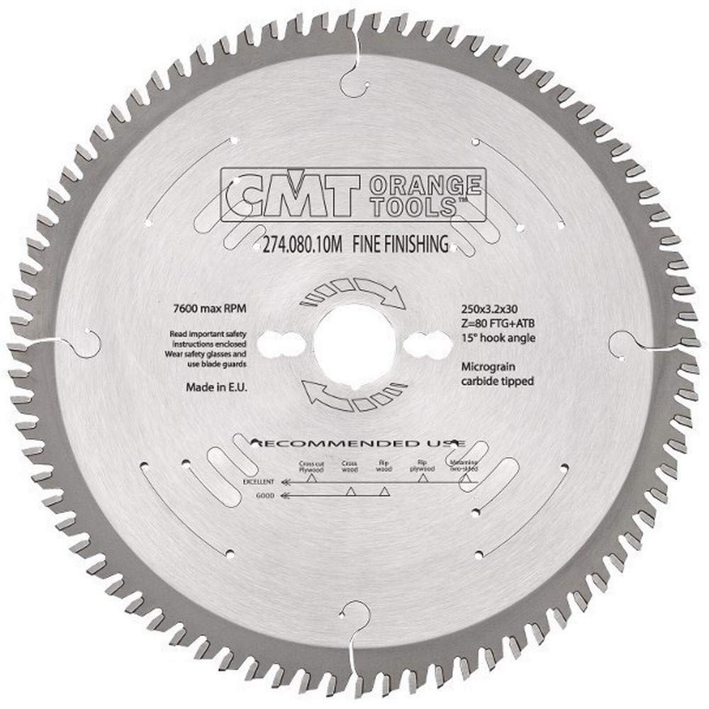 CMT Orange Tools 274.080.10 M – Kreissägeblatt HW Xtreme 250 x 3,2 x 30 Z 80 1 FTG + 4 ATB