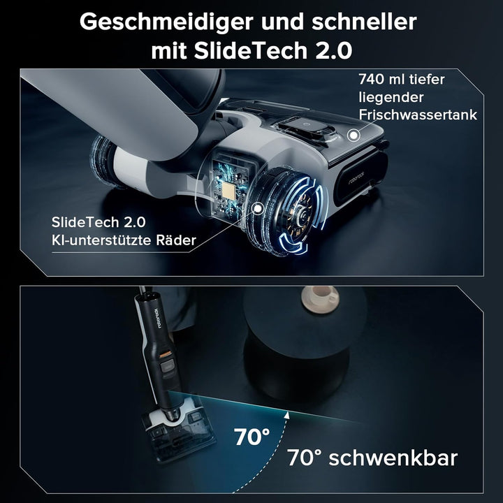 roborock F25 ACE Combo Nass Trockensauger, 5-in-1 Kabelloser Staubsauger, 20.000 Pa Absaugleistung,