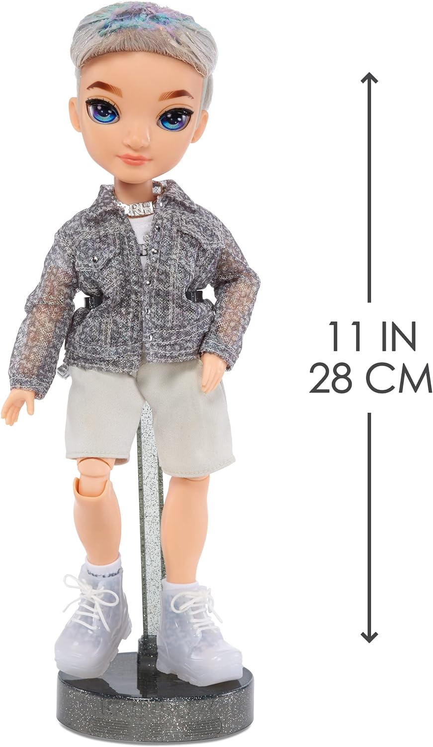Rainbow High Modepuppe – Aidan Russel - Lila Junge Puppe – Modisches Outfit & 10+ Bunte Spiel-Access