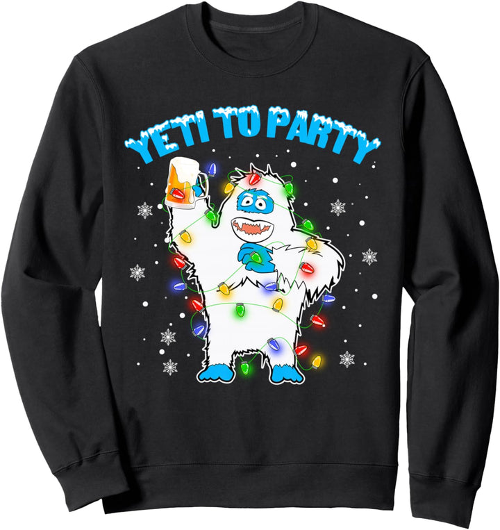 Yeti Zum Partyhemd Lustiges Bigfoot Bier Trinken Weihnachten 2021 Sweatshirt