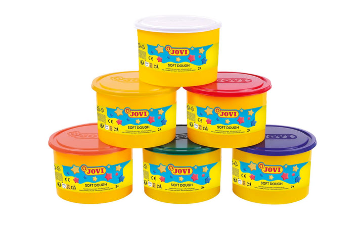 Jovi Blandiver Neon Knete, extra weiche Knetmasse in leuchtenden Farben für Kinder ab 2 Jahren, gelb