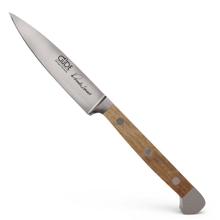GÜDE Solingen - Spickmesser geschmiedet, 8 cm, Fasseichenholz, ALPHA FASSEICHE, Office Messer, Doppe