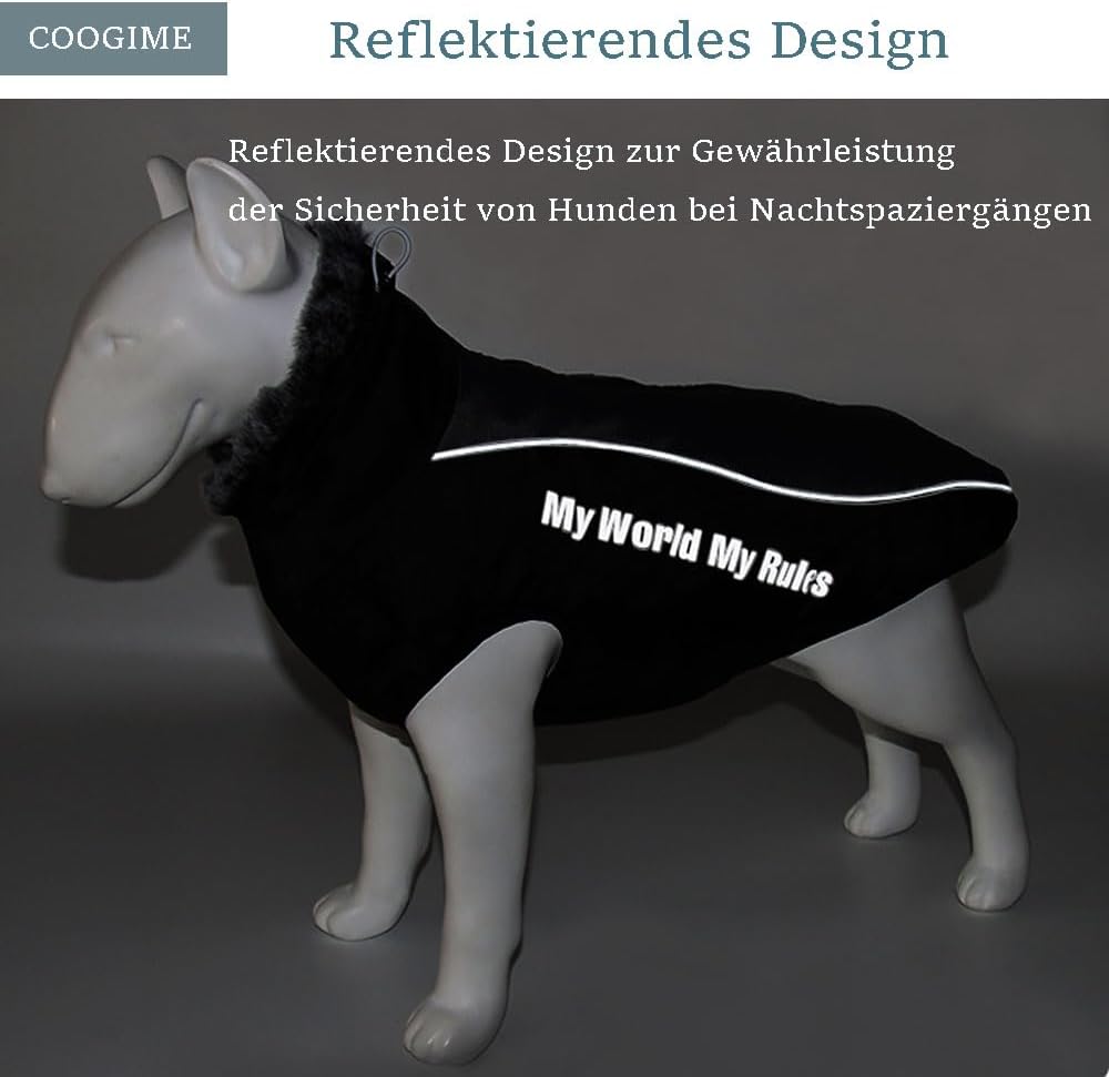 Hundejacke für mittelgröss und grosse Hunde, wasserdichte Hundemantel, Reflektierende Hunde Winterja