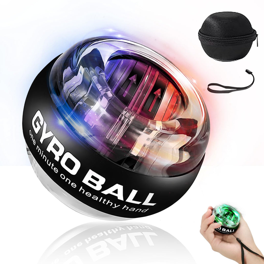 BeSokar Gyroball, Handgelenktrainer-Ball, Auto-Start, 5-stufiger Widerstands-/Lichtsteuerung, Gyrosk