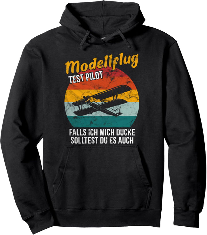 Modellflug Testpilot Vintage Retro Pullover Hoodie