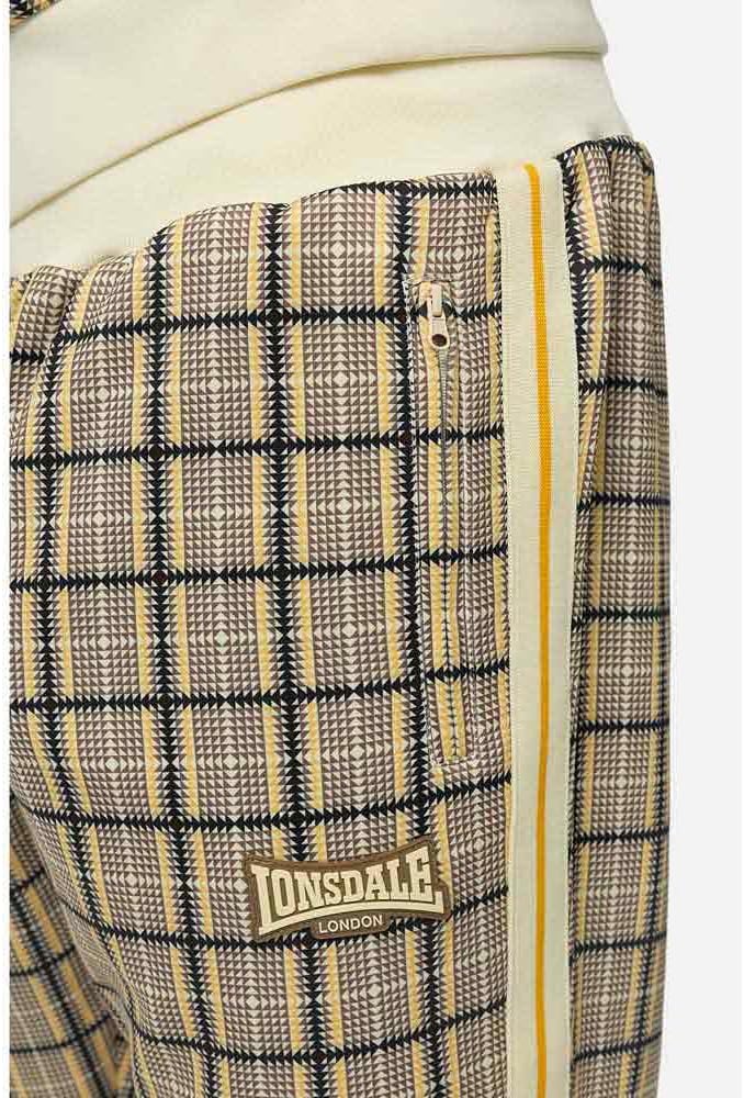 Lonsdale Herren Seabrook Tracksuit 3XL Yellow/Brown/Ecru, 3XL Yellow/Brown/Ecru