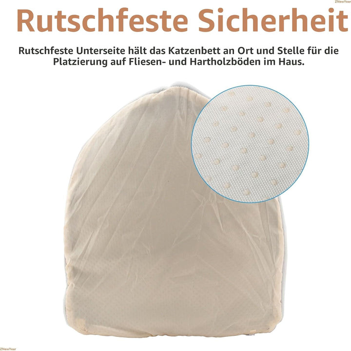 Katzenbetten für den Innenbereich mit hängendem Spielzeug, kleines Hundehöhlenbett mit Anti-Rutsch,