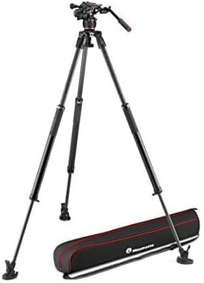 Manfrotto Nitrotech Videokopf der Serie 608 kombiniert mit Einzelrohr Kamerastativ 635 mit Schnellve