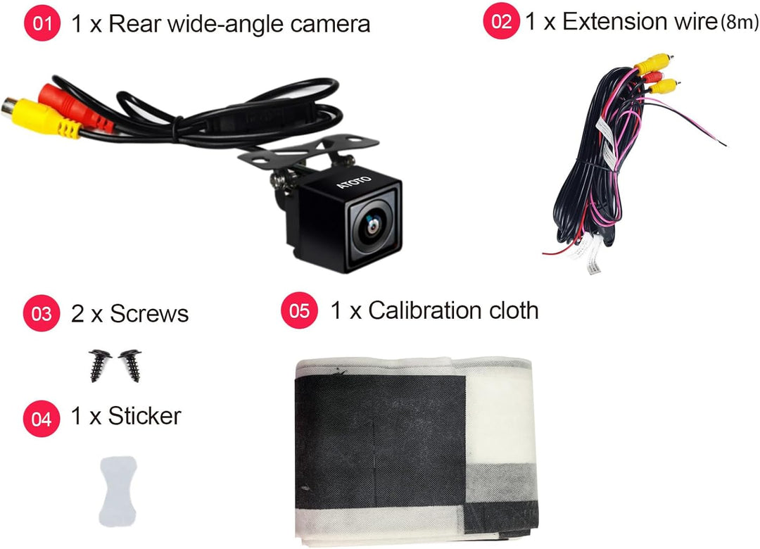 ATOTO AC-HD03LR 720P Rückfahrkameras (180 ° Weitwinkel), nur für ATOTO S8-Modelle(S8 PN/UN/MS Entfäl