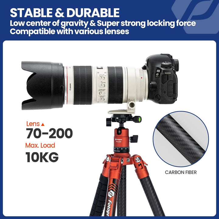 Fotopro X-Aircross 3 Reisestativ Kohlefaser 154cm mit Einbeinstativ 360 Panorama Kugelkopf Stabil 0.