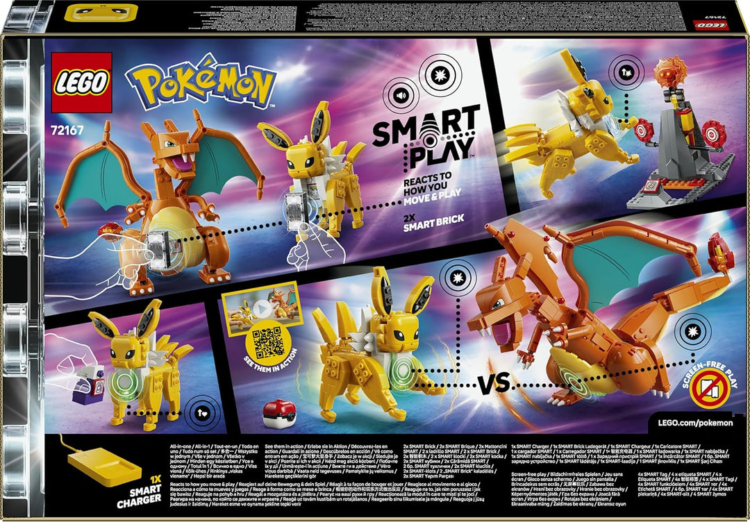 LEGO Pokémon SMART Play: Ultimativer Showdown zwischen Glurak und Blitza - All-in-1 Set mit 2 SMART