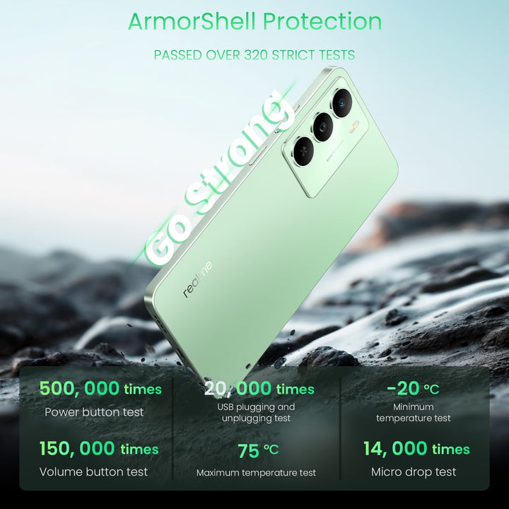 realme 14x 5G Smartphone 8+256GB, Peridot Green, 6.67 Zoll Bildschirm, 120Hz Display, 5000mAh Akku,