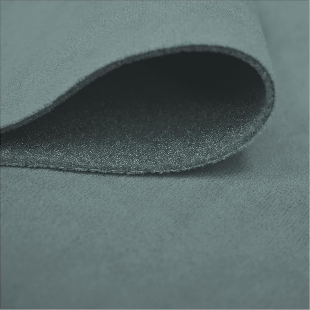 Autohimmelstoff Himmelstoff Dachhimmel Velour Himmel mit Schaum (Grau, 1,70m x 2m) | Grundpreis pro