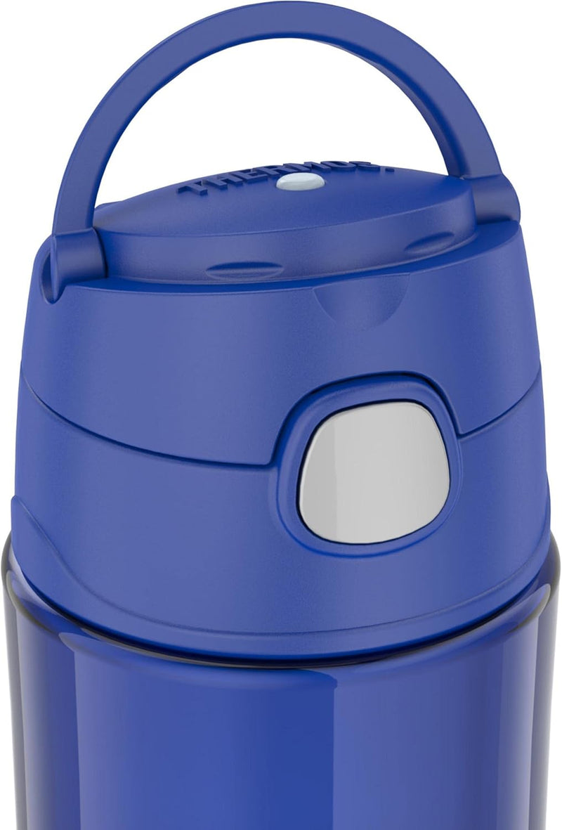 Thermos Funtainer 16 Ounce Plastic Hydration with Spout, Blueberry 16 Ounce Blueberry, 16 Ounce Blue