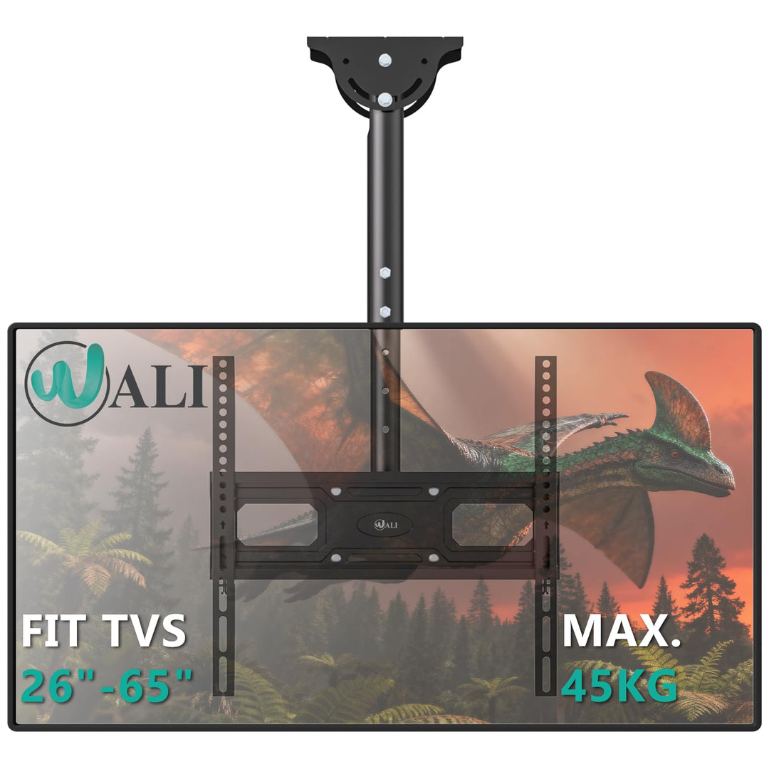 WALI TV-Deckenhalterung, voll beweglich, verstellbare TV-Halterung, passend für die meisten LED-, LC