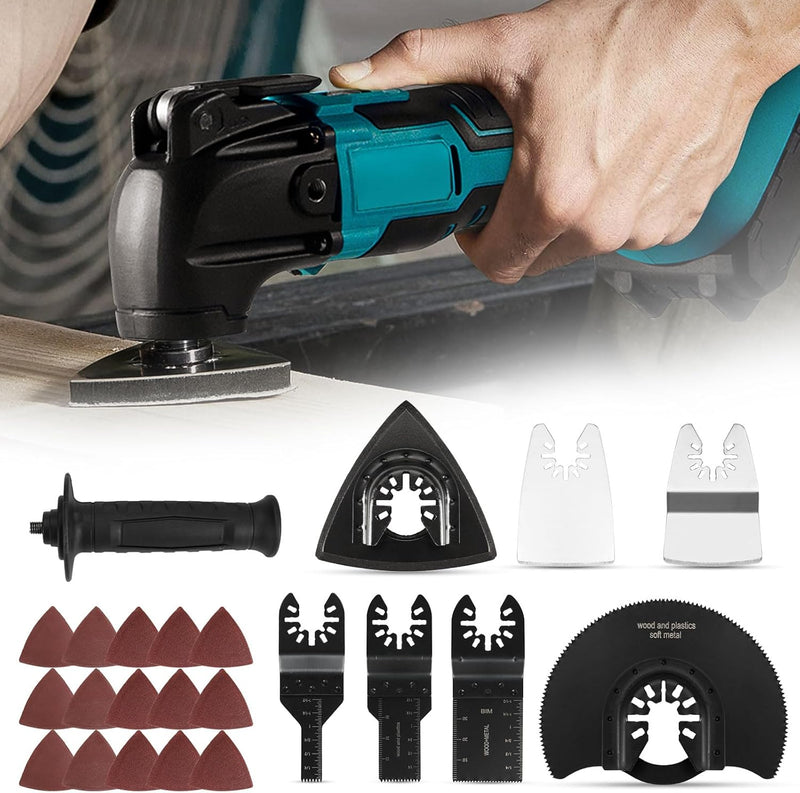 Akku Multifunktionswerkzeug Multitool Kompatibel mit Makita Akku 18V Oszillierwerkzeug Oszillationsw