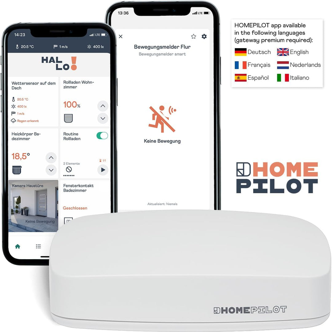 HOMEPILOT - Bewegungsmelder smart | Smart Home Bewegungsmelder mit Treppenhausfunktion für Innen - R