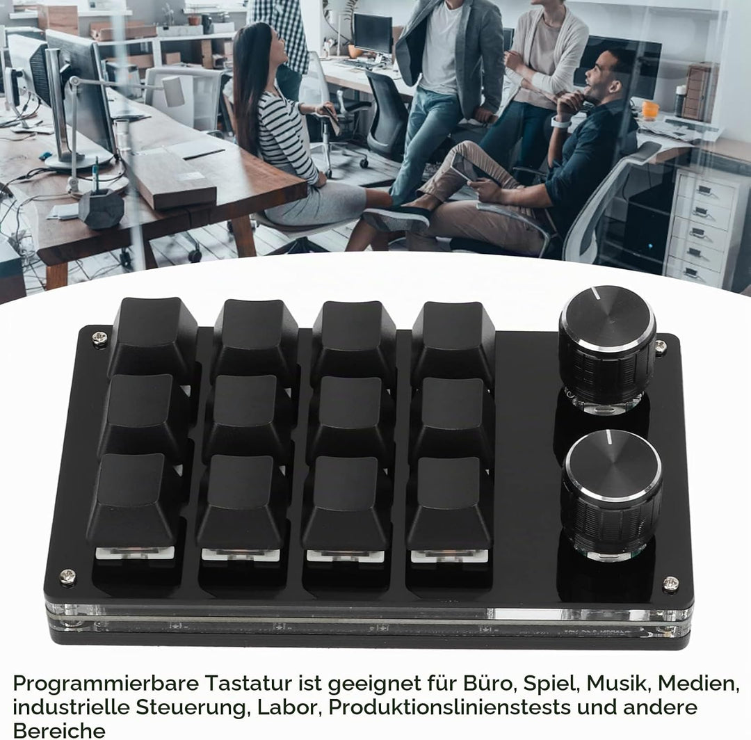 Ejoyous Tastatur Programmierbare Tasten, USB Einhand Mechanisch Tastatur mit 12 Mehrere Programmierb
