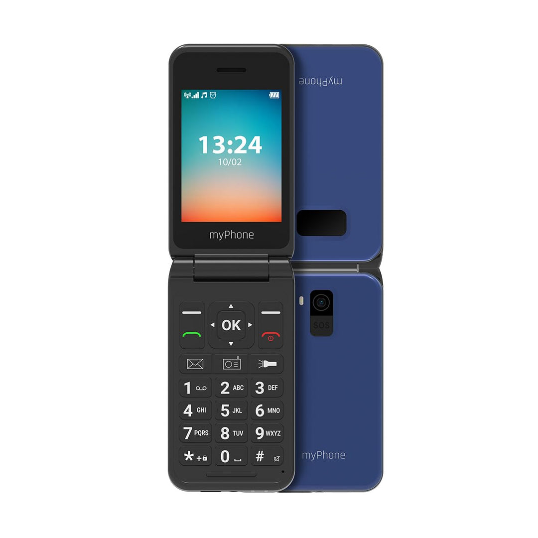 myPhone Flip LTE Klapphandy für Senioren SOS-Taste 4G Volte grosser Akku 1000 mAh bis zu 6 Tage ohne