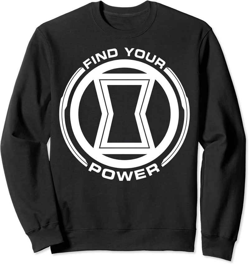 Marvel Black Widow Find Your Power Red Logo Sweatshirt