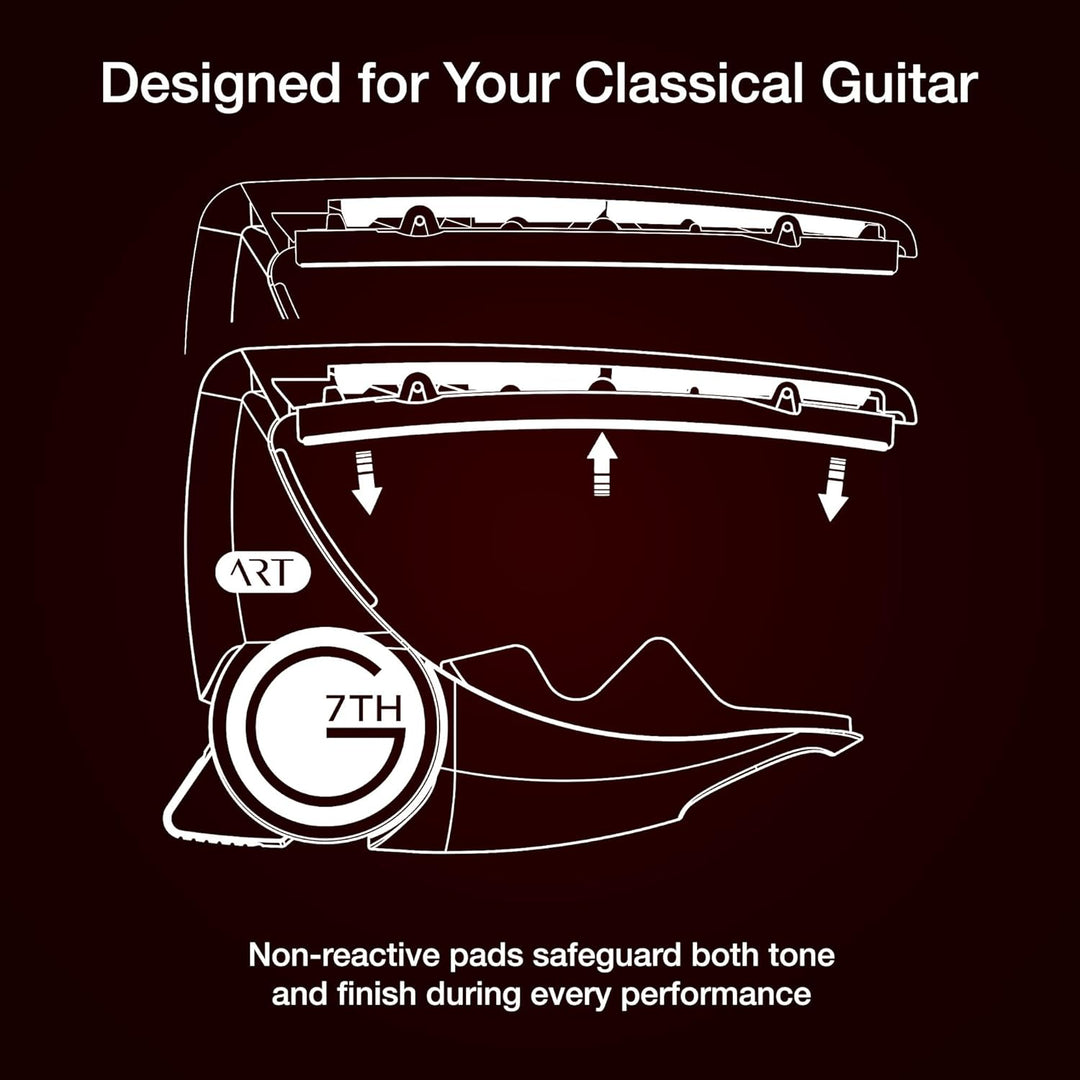 G7th G7CP2BK Performance-2 Capo Classic Schwarz Performance 2, Konzertgitarre schwarz Single, Perfor
