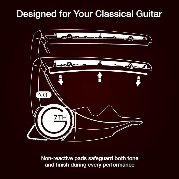 G7th G7CP2BK Performance-2 Capo Classic Schwarz Performance 2, Konzertgitarre schwarz Single, Perfor